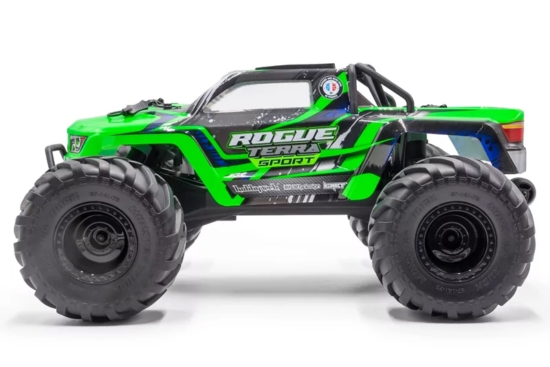 ROGUE TERRA SPORT RTR Brushless Monster Truck 4WD, zelená + akumulátor a nabíječ