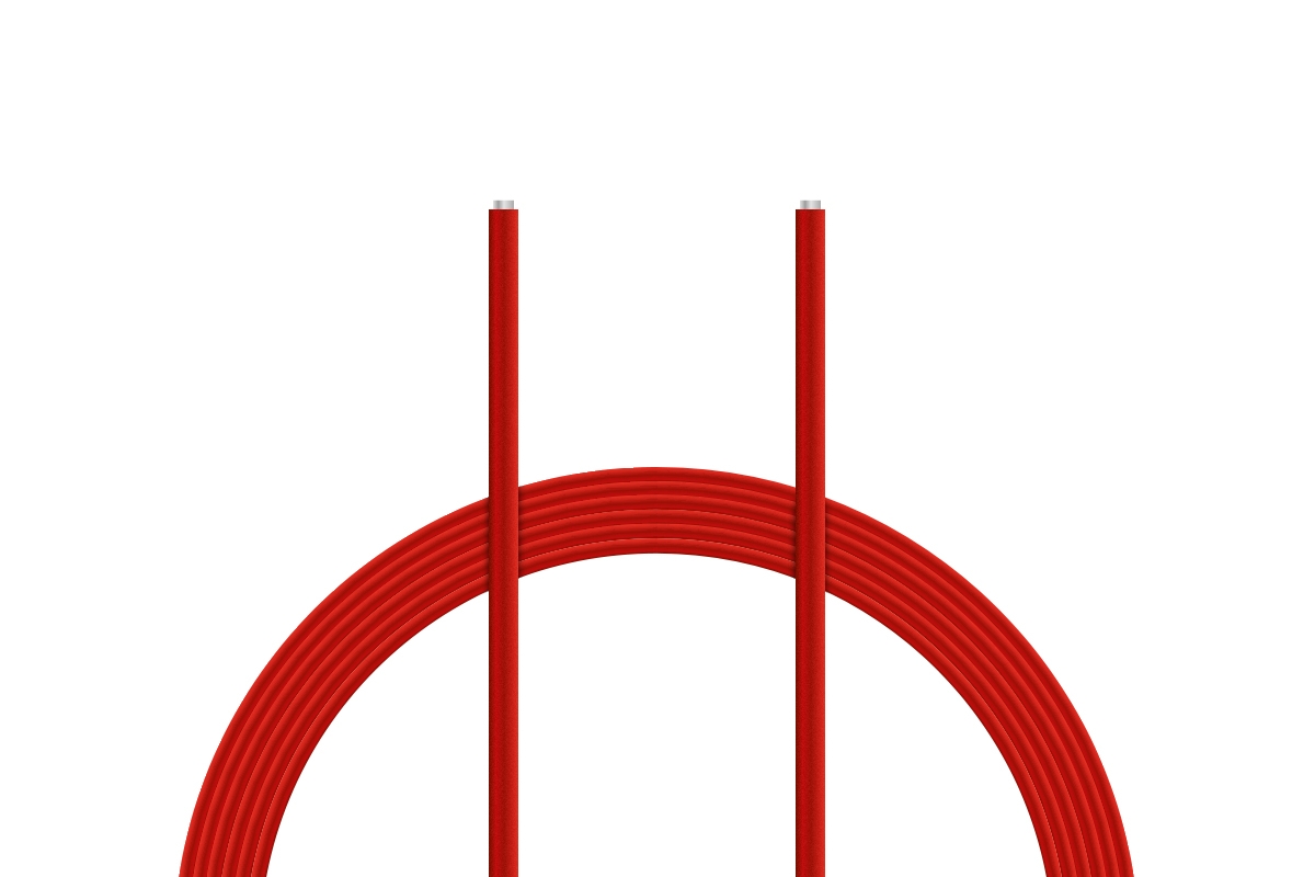 Kabel silikon 0.75mm2 1m (červený)