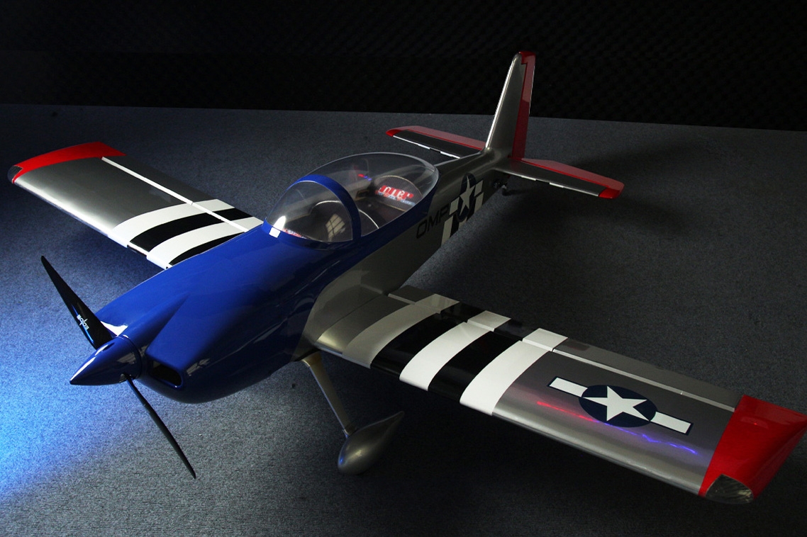77" RV8 ARF - stříbrno-červená 1,95m